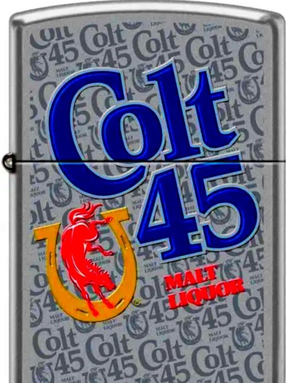 Colt 45 Chrome Zippo Lighter W/Fitted Zippo Butane Insert